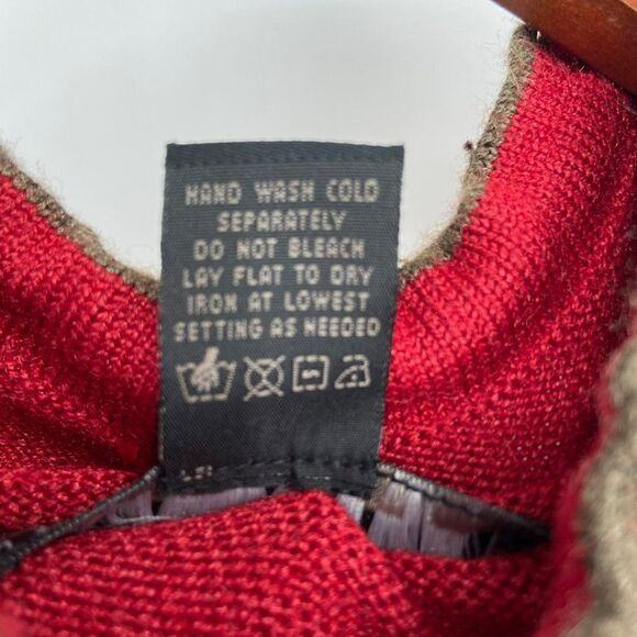 Norton McNaughton View Silk Wool Blend Cowl Neck Sweater Small Red - Picture 6 of 6
